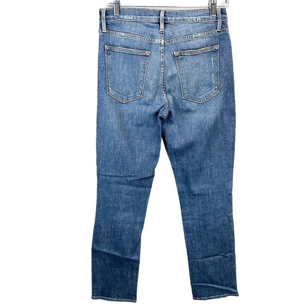 FRAME Denim Le High Straight Jeans in Sunny Gardens - Picture 3 of 6